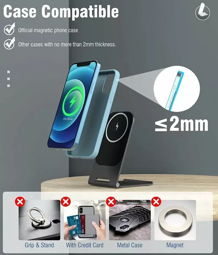 SWISSTEN Magnetic Wireless Charger Stand 15W Photo 6