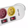 Power strip MACLEAN MCE229W — 4 sockets, 2 USB Photo 5