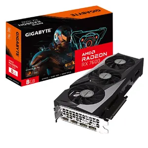 Видеокарта GIGABYTE GAMING Radeon RX 7600 8 ГБ GDDR6, PCIe 4.0, 128-bit, WINDFORCE 3X