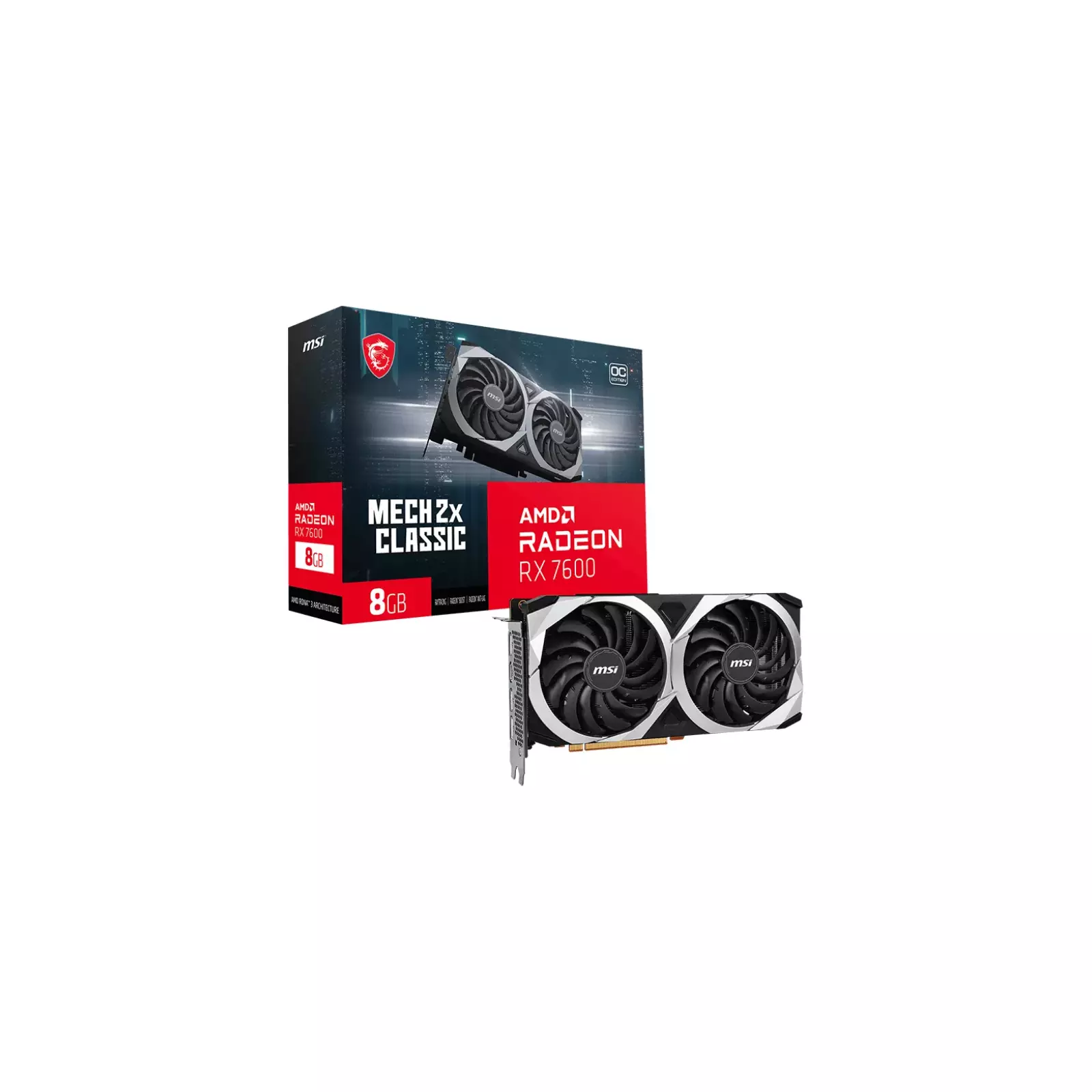 MSI Radeon RX 7600 MECH RX7600MECH2XCLAS8GOC | Video cards | AiO.lv