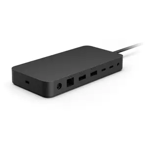 Laptop dock / port replicator Microsoft WKN-00002 — Wired Thunderbolt 4, 2.5GbE, USB‑C power 165W, Kensington slot, black