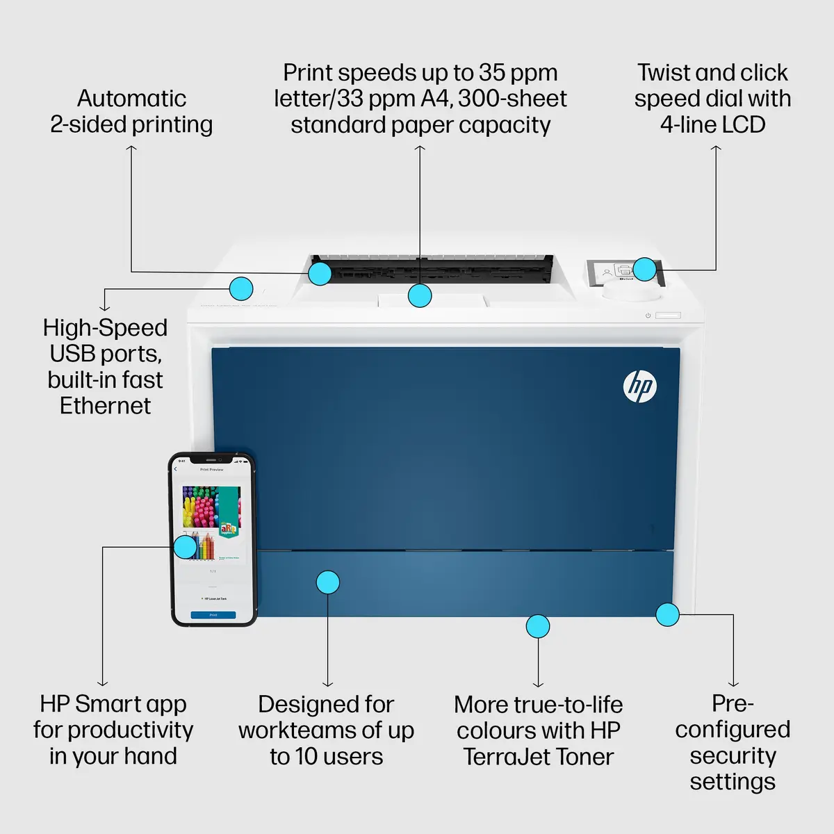 Printeris HP Color LaserJet Pro 4202dn Photo 11