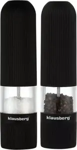 Klausberg pepper and salt mill set KNFF3328 — manual tabletop spice grinders