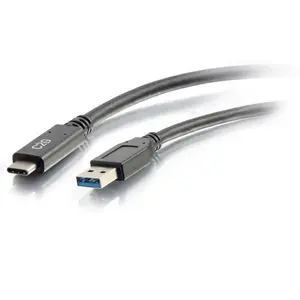 C2G USB-C uz USB-A Kabelis 1.8m USB 3.2 Gen 1 5Gbps Vīrietis pret Vīrieti Melns