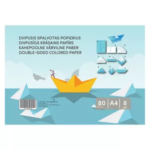 Double-Sided Colored Paper A4 SMLT 8 sheets 80gsm (100-10423)