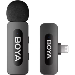 Bezvadu mikrofons Boya BY-V1 Lightning V2.0 — kompakts dizains, Lightning savienotājs, plaša saderība