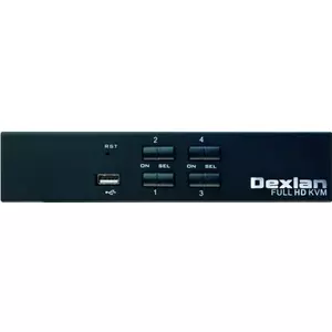KVM slēdzis Dexlan 061093 4-portu 4K UHD USB tastatūrai, video un pelei