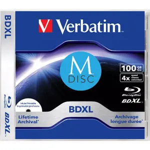 Archival BDXL Optical Disc VERBATIM MDISC Lifetime 100 GB, 120 mm, Single Disc