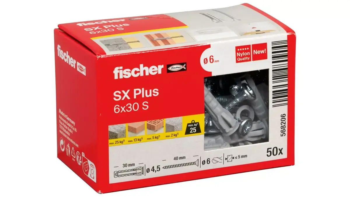 Screw & wall plug kit Fischer 568206 Photo 2