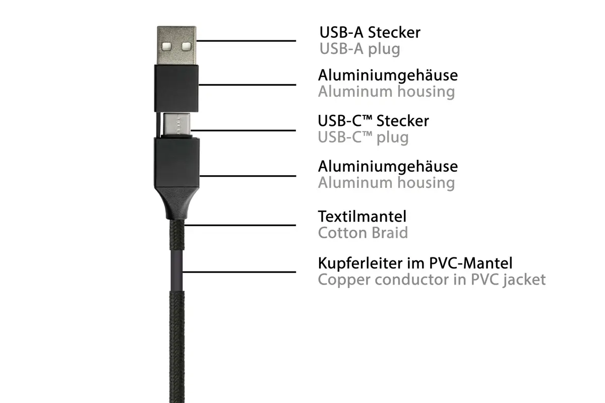 Python PY-USB001S Multi-Connector USB Cable 1.2 m Photo 2