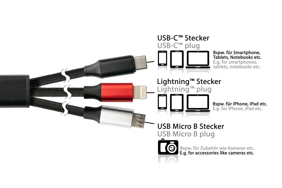 Python PY-USB001S Multi-Connector USB Cable 1.2 m Photo 4