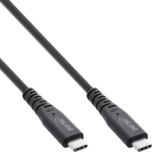 InLine USB4 cable USB-C male/male PD 240W 8K60Hz TPE black 0.5m
