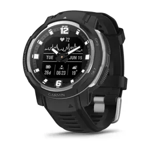 Умные часы GARMIN Instinct Crossover Standard Edition — 45 мм MIP-дисплей, GPS, водонепроницаемость 100 м, чёрные
