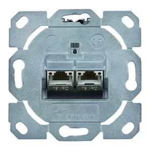 Розетка RJ-45 Telegärtner J00020A0528 Металлическая 2 модуля Категория 6a