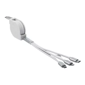 DeLOCK USB Type-C 3 in 1 Retractable Charging Cable Lightning Micro USB USB Type-C 0.98m