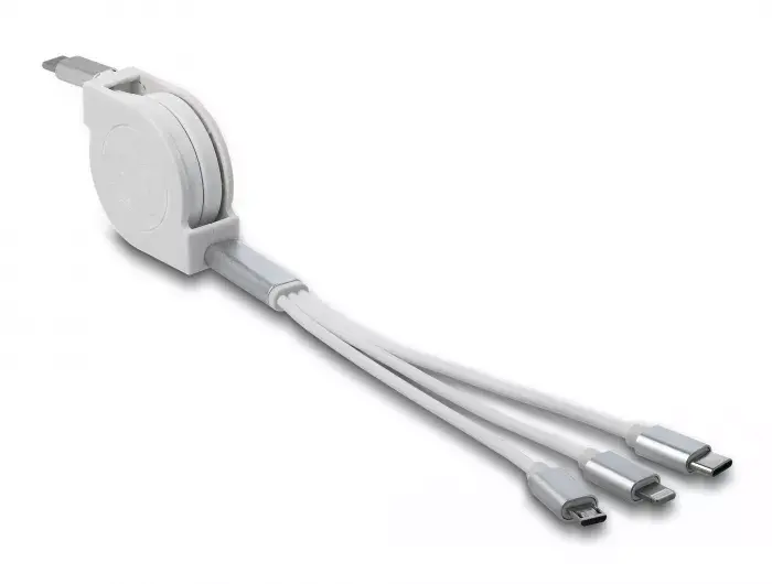 DeLOCK USB Type-C 3 in 1 Retractable Charging Cable Photo 2
