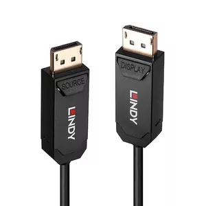 Lindy 10m Fibre Optic Hybrid DP 2.0 UHBR10 Cable DisplayPort 10m