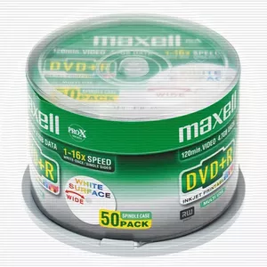 MAXELL DVD+R 4.7 GB 16x 50-pack printable cakebox