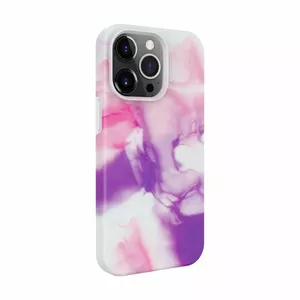 Силиконовый чехол Evelatus для iPhone 14 Pro, кастомный принт, фиолетовый