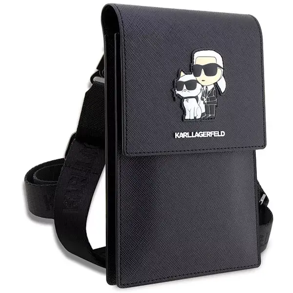 Karl Lagerfeld soma KLWBSAKCPMK — melna Saffiano Photo 2
