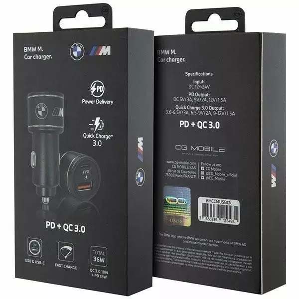 Lādētājs BMW BMCCMUSBCK PD-QC 3.0 20W Photo 2