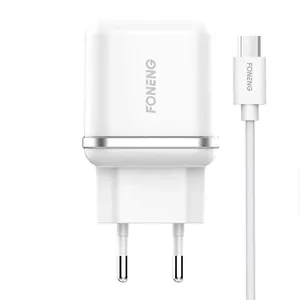 FONENG EU20 Wall Charger with Dual USB Ports and Micro USB Cable