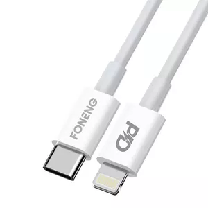 FONENG X31 USB-C to Lightning Cable, 3A, 2m, White