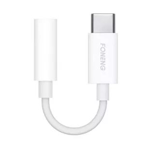 FONENG BM21 Audio Cable 3.5mm Jack to USB Type-C, White