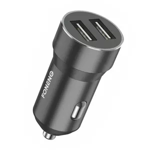 FONENG C08 Dual USB Metal Car Charger 2.4A Black