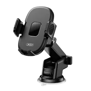Car phone holder XO C121 — black, suction cup mount for dashboard or windshield