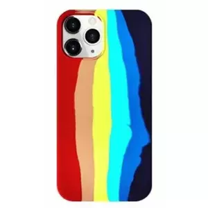 Силиконовый чехол Evelatus для Apple iPhone 14 Pro, разноцветный радужный