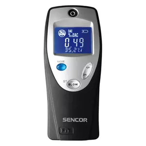 Sencor SCA BA02 alcohol tester 0.2 - 1.5% 0.2% Black, Silver