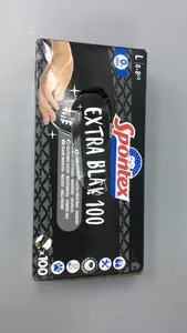 Vienreizlietojamās vinila cimdi Spontex Extra melni izm. L — 100 gab.