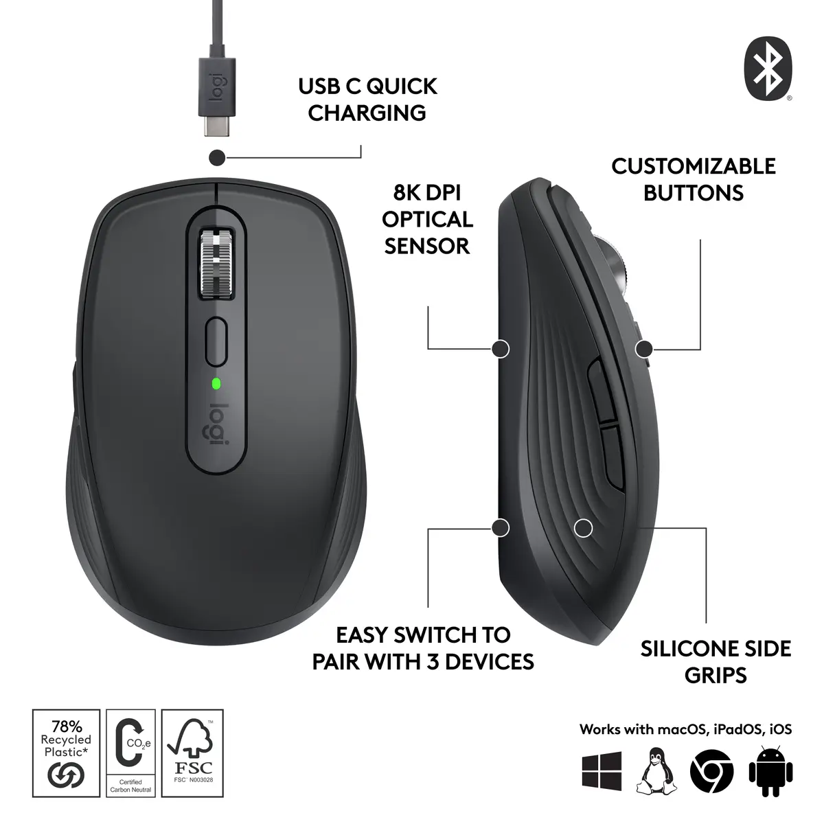 Logitech MX Anywhere 3S Wireless Mouse Photo 8