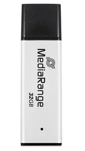 MediaRange MR1900 USB Flash Drive 32 GB USB Type-A 3.2 Gen 1 Black Silver
