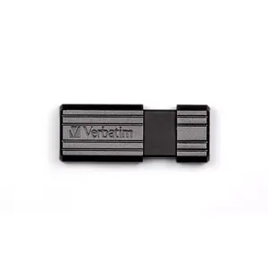 USB флеш-накопитель VERBATIM PinStripe 4GB, USB 2.0 Type-A, слайдер, чёрный