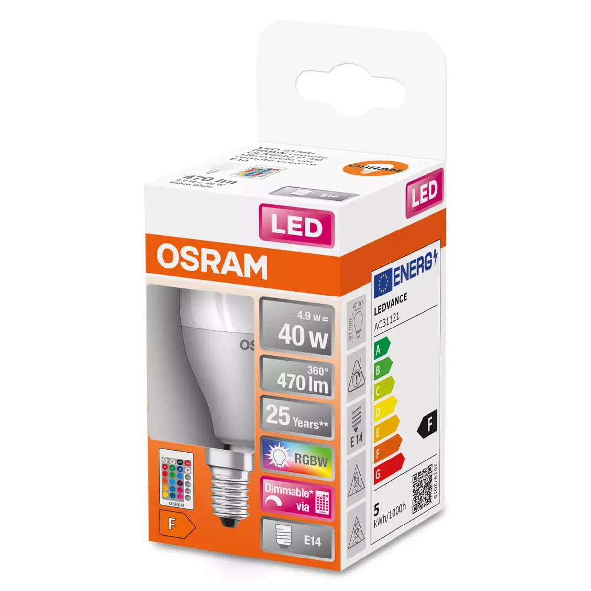 LED spuldze Ledvance STAR+ Multi 4.9W E14 2700K Photo 6