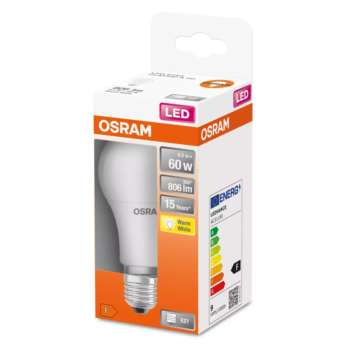 Лампа LED Osram STAR 8.5 W E27 Photo 6