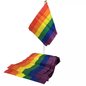 Small Flag Banner PRIDE D-235522 — rainbow LGBT hand-held decorative flag