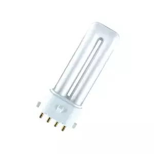 Compact fluorescent bulb Ledvance Osram Dulux S/E 7 W, 2G7 base, T12, 400 lm, Warm white, CRI 80