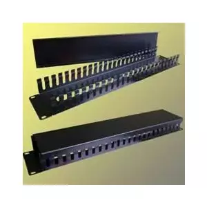 19" Patch panelis OEM 9652 2U metāla melns — 24/48 portu plaukta kabelu organizētājs
