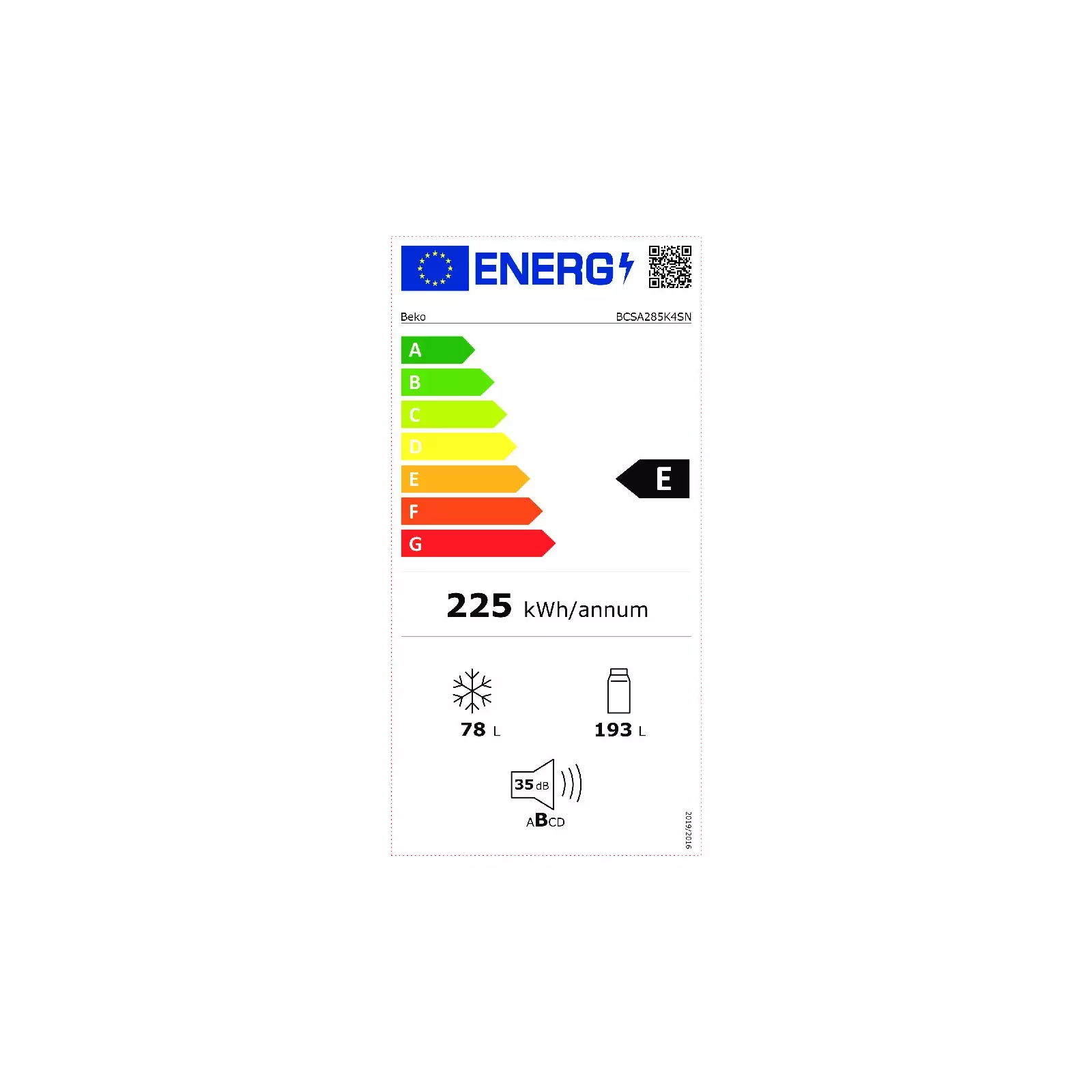 Iebūvējamais ledusskapis Beko BCSA285K4SN Photo 5