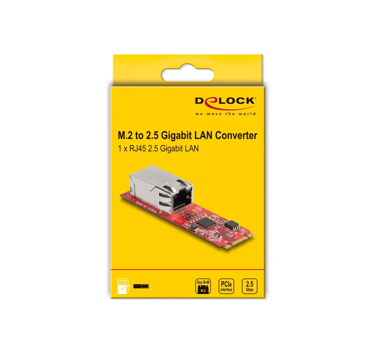DeLOCK M.2 Key B+M male RJ45 2.5 Gigabit Photo 4