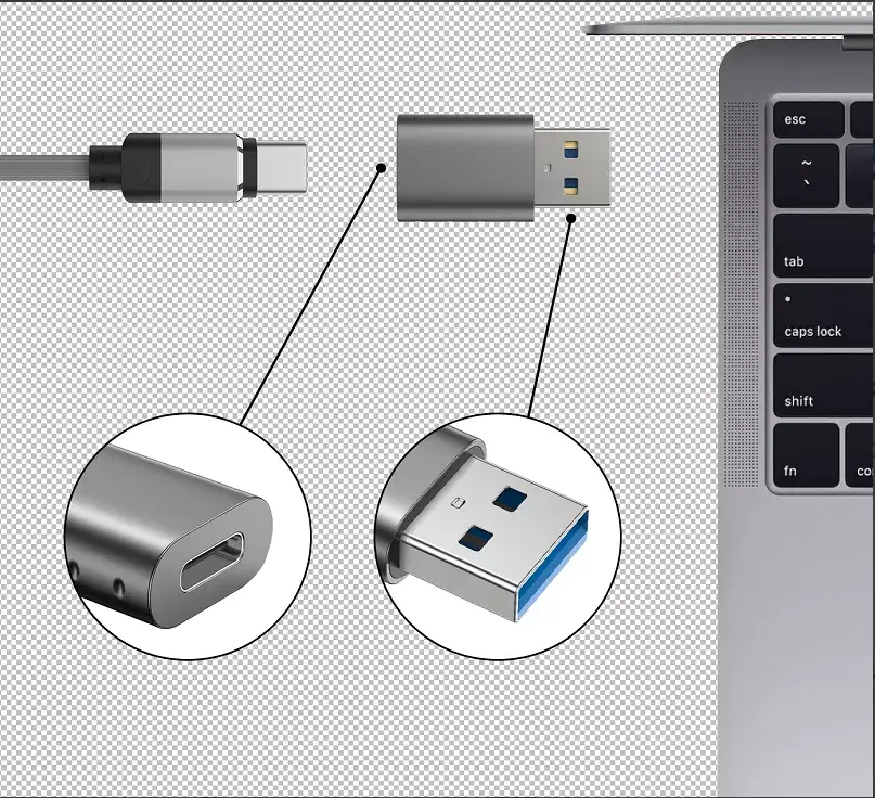 Adapter USB-A to USB-C SWISSTEN 55500200 Photo 2