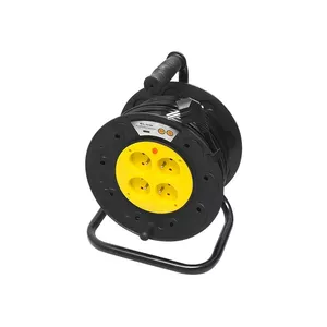 Cable reel BLOW 98-052# — 30 m power extension reel, black/yellow