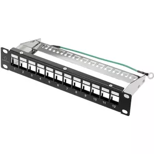 Patch panel Renkforce RF-4996626 12-port 1U, black
