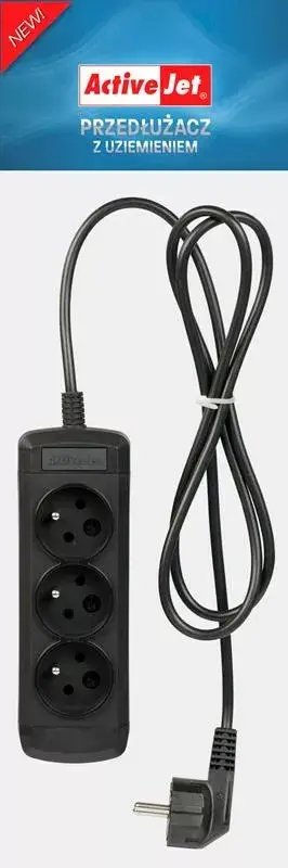 Pagarinātājs ActiveJet 3GNU-1.5M-C — 3 kontaktligzdas Photo 2