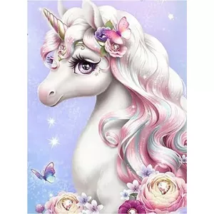 Набор для мозаики Norimpex Diamond Mosaic - Unicorn — обучающий творческий набор с клеевыми стразами