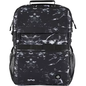 Ikdienas mugursoma HP Campus XL Marble Stone Backpack Melna Pelēka