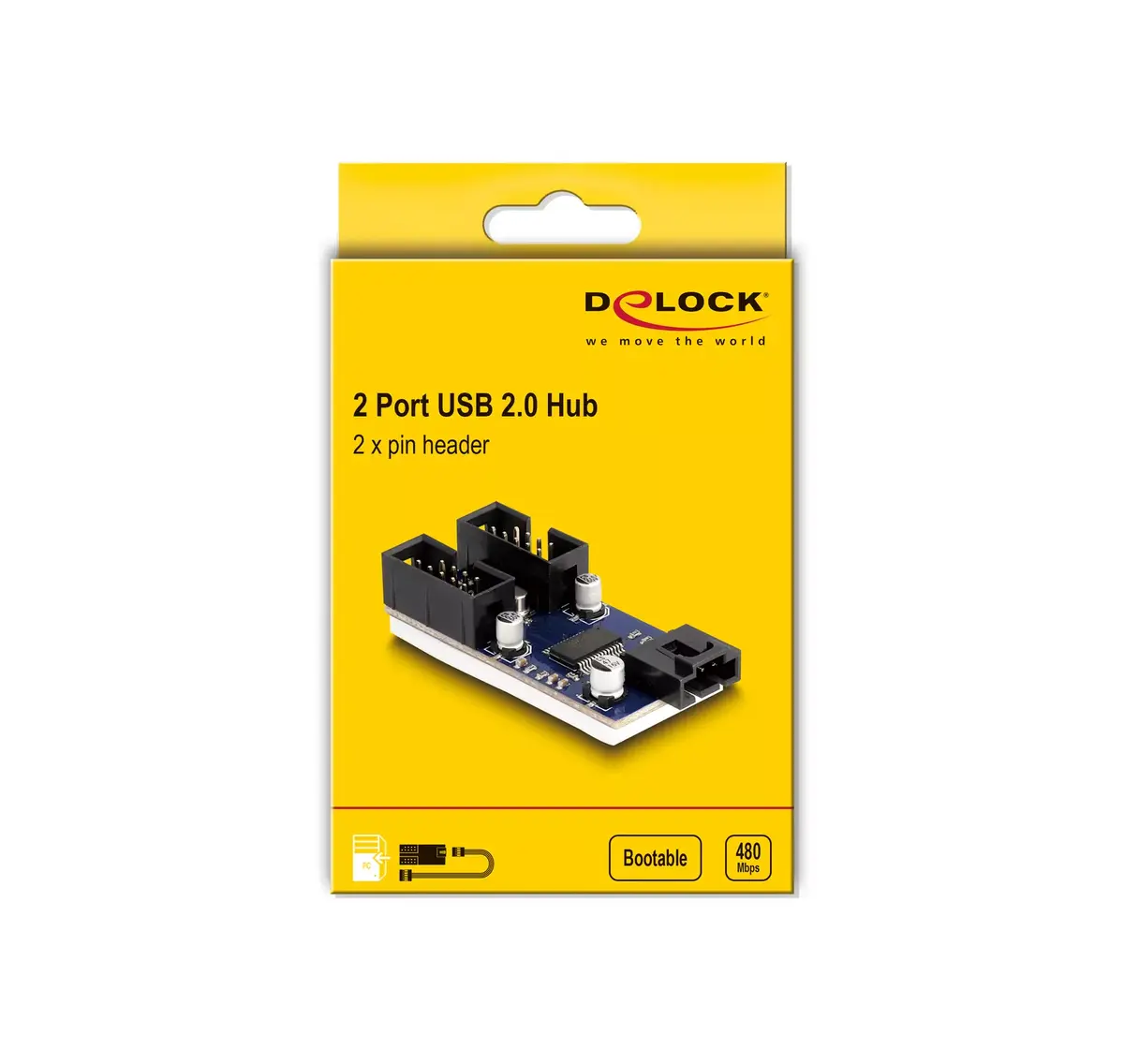 DeLOCK USB 2.0 pin header male Hub 2 Port Photo 4